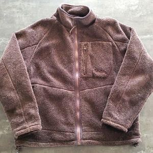 Cabela’s Full Zip Brown Plush Fleece Jacket Coat Men's Large
